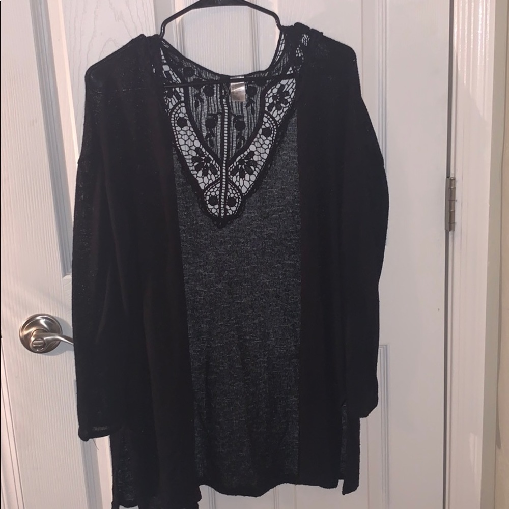 Black cardigan